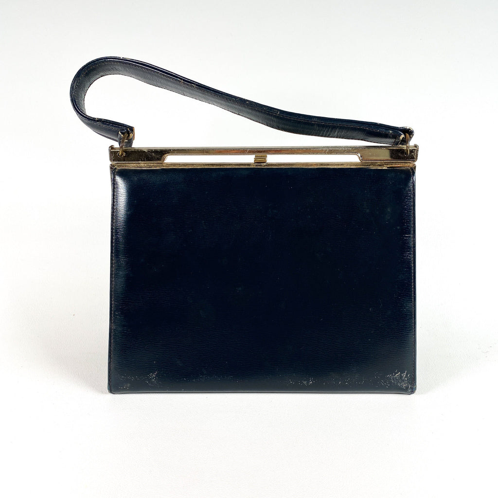 Vintage Cognac Leather Handbag Purse with heavy Metal American Eagle E |  VintageVirtuosa