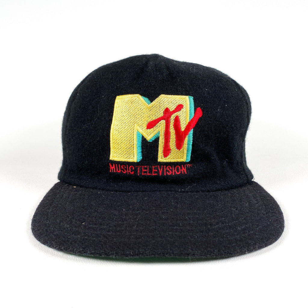 Vintage 90's MTV Logo Made in USA Wool Snapback Hat – CobbleStore