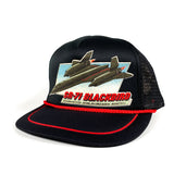 Vintage 80's SR-71 Blackbird Fighter Jet Trucker Hat