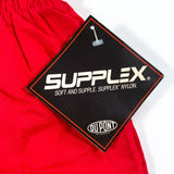 Vintage 80's Supplex Dupont Red Plain Minimal Swim Trunks