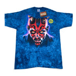 Vintage 90's Star Wars Darth Maul Big Face Liquid Blue Glow in the Dark Deadstock T-Shirt - CobbleStore Vintage