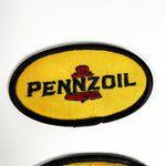 Vintage 70's Pennzoil Oil Racing Nascar Embroidered Patch Set