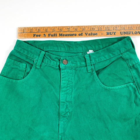 Code Denim Shorts Green 90\'s Long Vintage CobbleStore Zero – Jorts Vintage