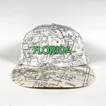 Vintage 90's Florida Map Tourist Souvenir Hat