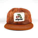 Vintage 80's Asgrow Seed Farming Made in USA Full Mesh Trucker Hat