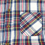 Vintage 80's Big Mac Navy Blue Plaid Heavy Flannel Button Down Shirt