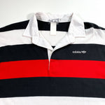 Vintage 80's adidas Striped Longsleeve Polo Rugby Collared Shirt - CobbleStore Vintage
