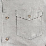 Vintage 80's LEE Chetopa Twill Permanent Press Button Down Military Green Shirt