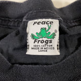 Vintage 90's Peace Frogs Peace Inside Intel Rip T-Shirt