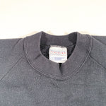 Vintage 80's Blank Fruit of the Loom Black Crewneck Sweatshirt