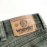 Vintage 90's Wrangler Military Green Denim Made in USA Jeans