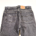 Vintage 90's Levis 505XX Made in USA High Waisted Black Denim Jeans - CobbleStore Vintage